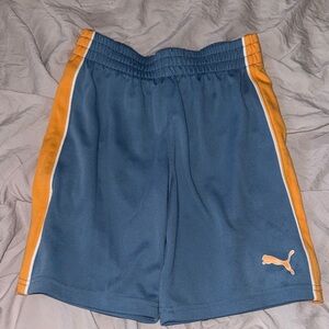 Puma Men's Athletic Shorts in Blue and Orange